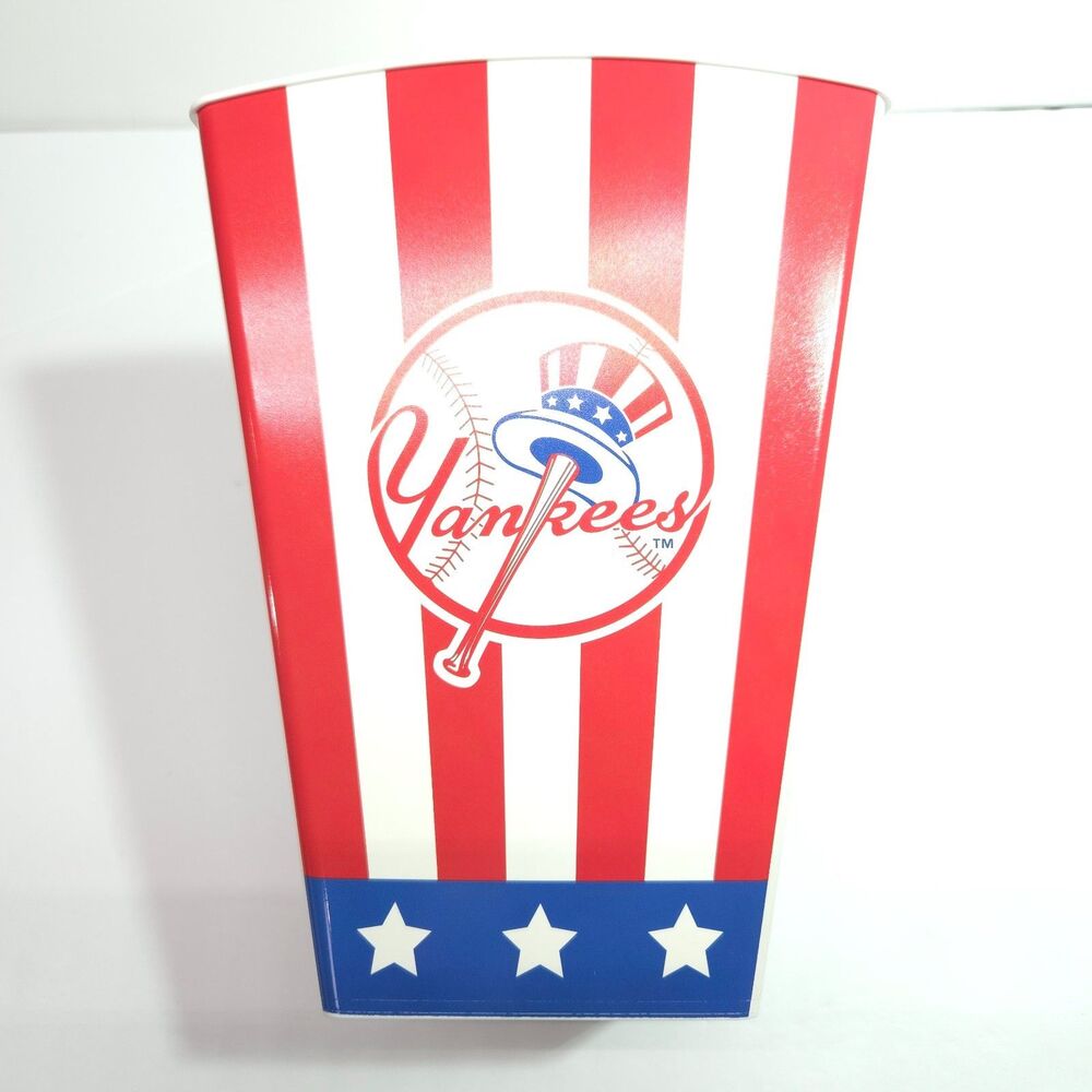 New York Yankees Stadium Plastic Popcorn Bucket Tub MLB Genuine Merchandise